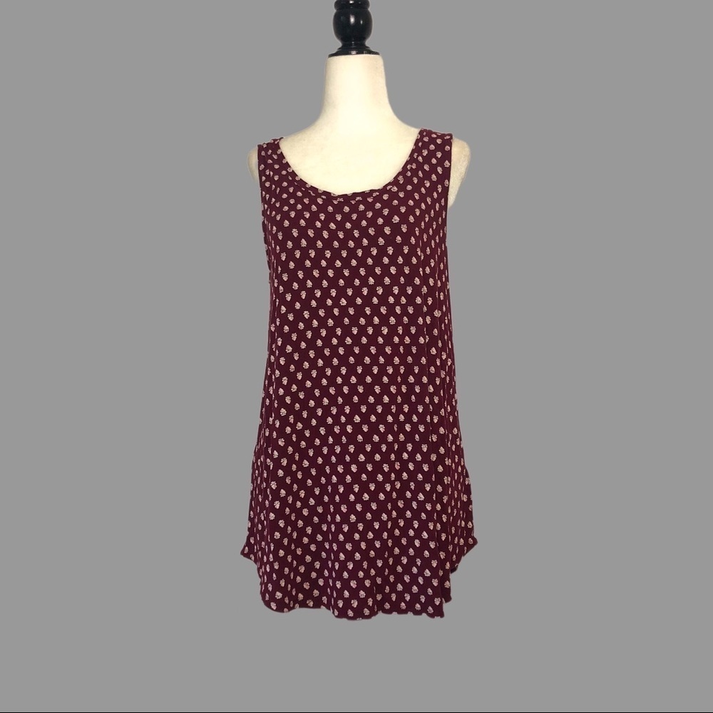 🤍 M 🤍 Old Navy Tank Top Sleeveless Floral Print Pattern Tunic Long​
